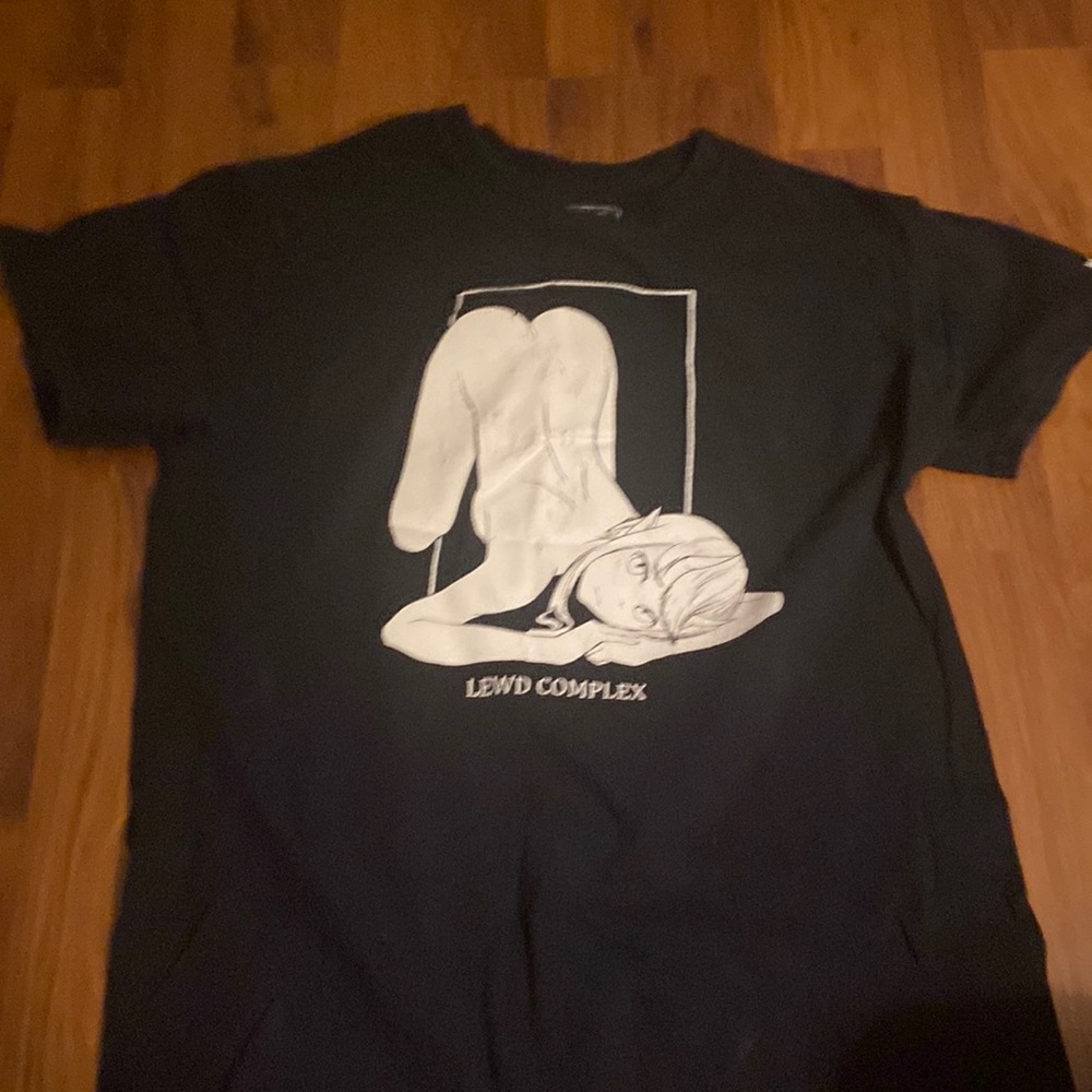 Black lewd complex hentai shirt